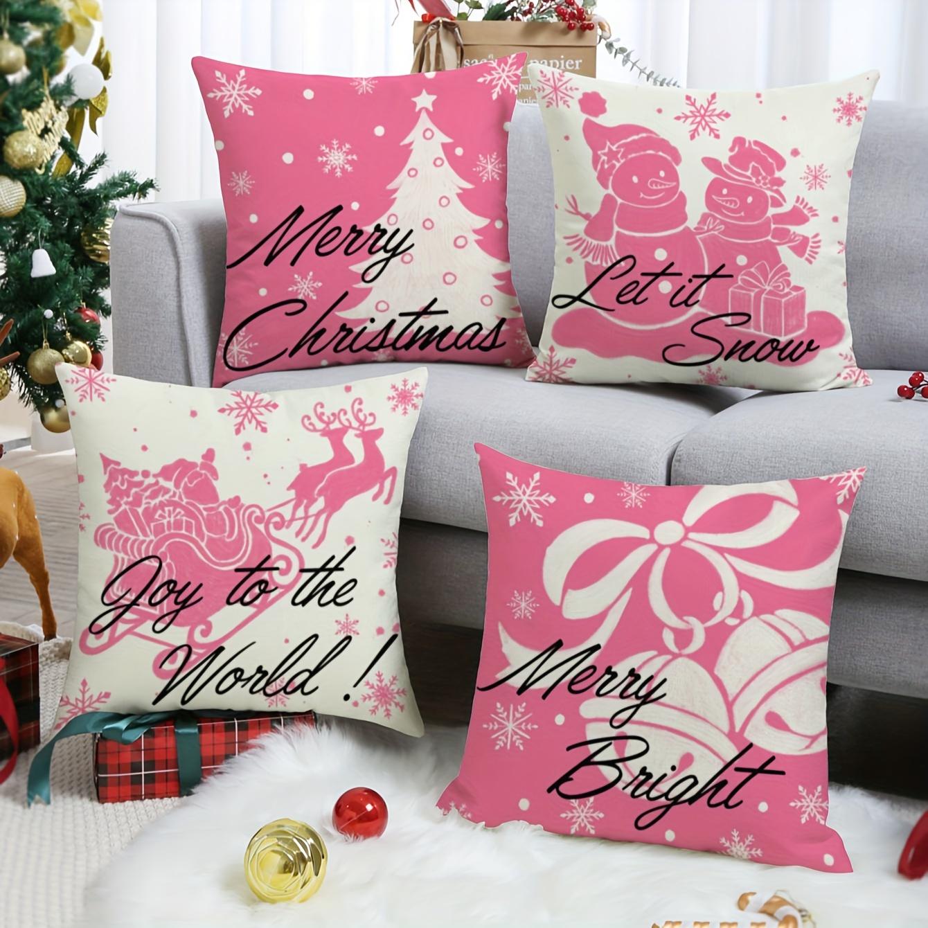 4pcs Pink Christmas Stripes Santa Christmas Tree Throw Pillow Covers Throw Pillow Covers Decor
4pcs Pink Christmas Stripes Santa Christmas Tree Throw Pillow Covers Throw Pillow Covers Decor