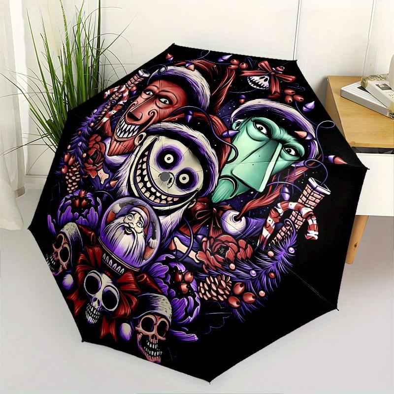 Nightmare Before Christmas, Holiday Horror Automatic Opening and Closing Umbrella - 8 Ribs Portable Folding Umbrella with Plastic Handle, Su
Nightmare Before Christmas, Holiday Horror Automatic Opening and Closing Umbrella - 8 Ribs Portable Folding Umbrella with Plastic Handle, Su