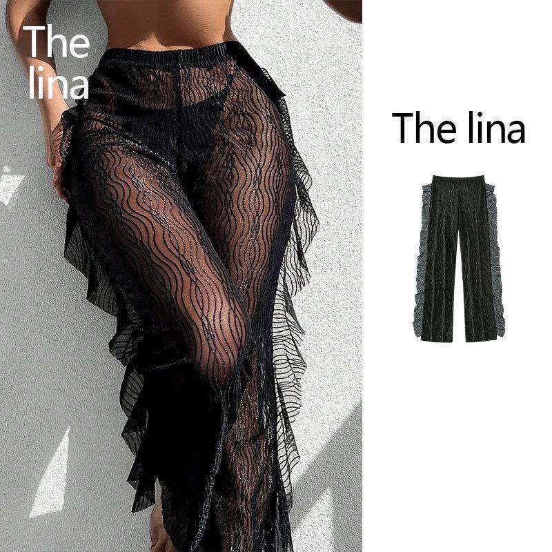 European & American Semi-Transparent Mesh Swim Trunks - Women s Sexy Solid Color Beach Swimsuit 2025 Medium чорний
European & American Semi-Transparent Mesh Swim Trunks - Women s Sexy Solid Color Beach Swimsuit 2025 Medium чорний