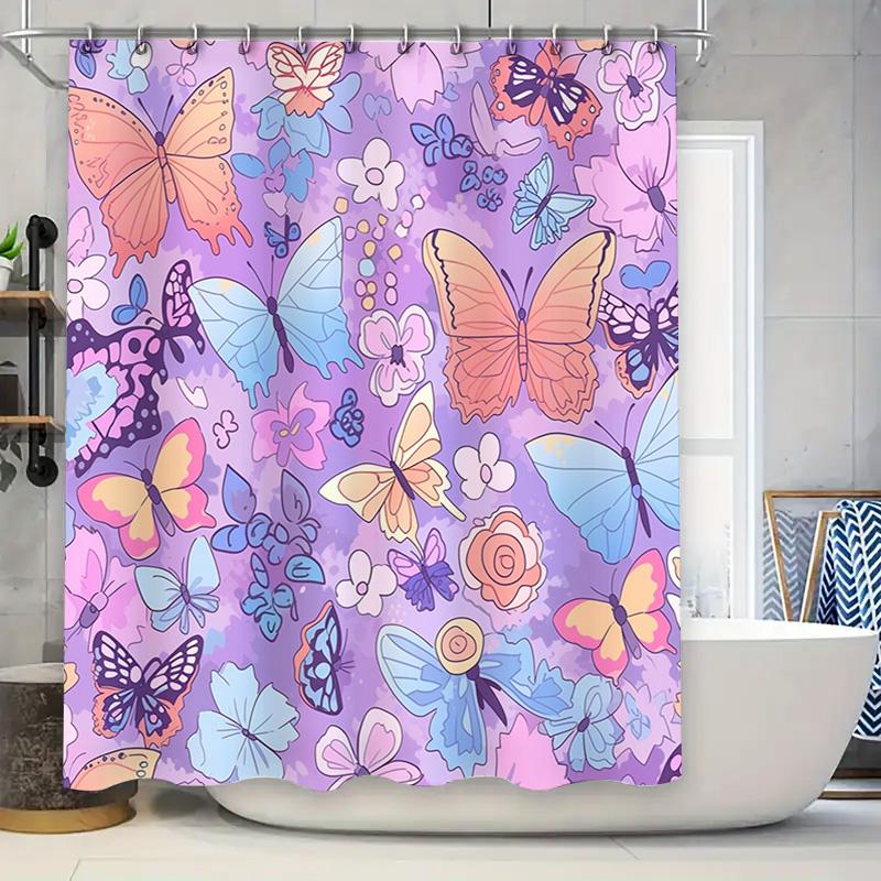 Butterfly Printed Shower Curtains Purple Floral Design For Bathroom Decor 3D Printing Fabric Waterproof Shower Curtain Home Deco 90x180cm
Butterfly Printed Shower Curtains Purple Floral Design For Bathroom Decor 3D Printing Fabric Waterproof Shower Curtain Home Deco 90x180cm