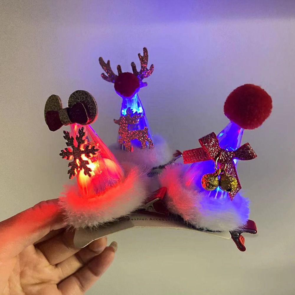 Red Barrette Korean Hair Accessories Christmas Hat Hairpin Antler Headband Glow Children Hair Clip
Red Barrette Korean Hair Accessories Christmas Hat Hairpin Antler Headband Glow Children Hair Clip