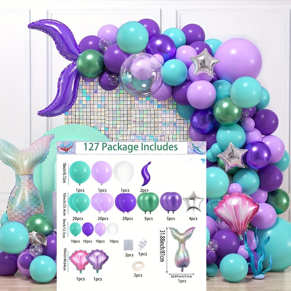 127PCS Mermaid Balloon Garland Set - Matte Blue and Purple Suitable for Birthday Parties, Summer Celebration Decoration Other
127PCS Mermaid Balloon Garland Set - Matte Blue and Purple Suitable for Birthday Parties, Summer Celebration Decoration Other