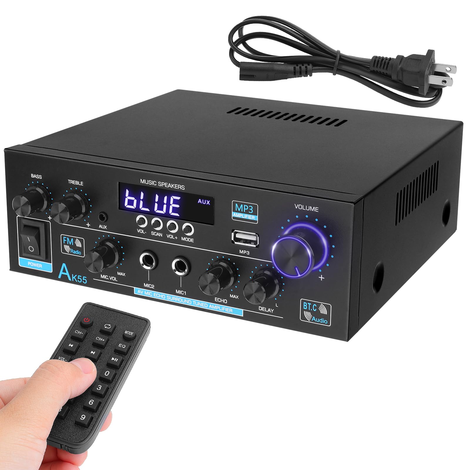 Усилитель Bluetooth HiFi стерео усилитель мощности приемник канала 2X70 Вт мини усилитель небольшой домашний аудио усилитель вход управления эхом для динамика 5.0
Усилитель Bluetooth HiFi стерео усилитель мощности приемник канала 2X70 Вт мини усилитель небольшой домашний аудио усилитель вход управления эхом для динамика 5.0