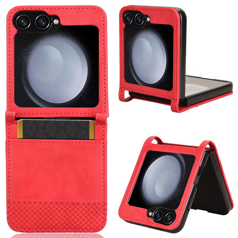 For Samsung Galaxy Z Flip7 FE 5G/Z Flip6 5G Cover Retro Texture One-Piece Design PU Leather+PC Phone Case Shell with Card Slot Red
For Samsung Galaxy Z Flip7 FE 5G/Z Flip6 5G Cover Retro Texture One-Piece Design PU Leather+PC Phone Case Shell with Card Slot Red