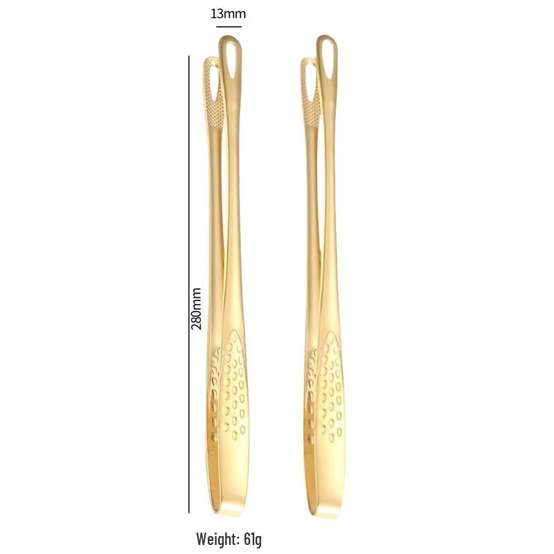 Zhaoran Korean BBQ Tongs - Gold Stainless Steel, Large (2-Pack)
Zhaoran Korean BBQ Tongs - Gold Stainless Steel, Large (2-Pack)