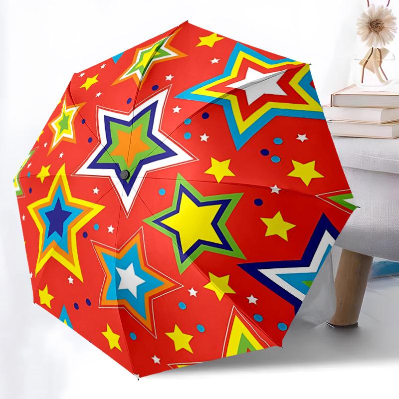 1pc Star Pattern Automatic Folding Umbrella Durable Iron Frame,All Seasons Home Travel Outdoor Multifunctional Umbrella yy251115183
1pc Star Pattern Automatic Folding Umbrella Durable Iron Frame,All Seasons Home Travel Outdoor Multifunctional Umbrella yy251115183