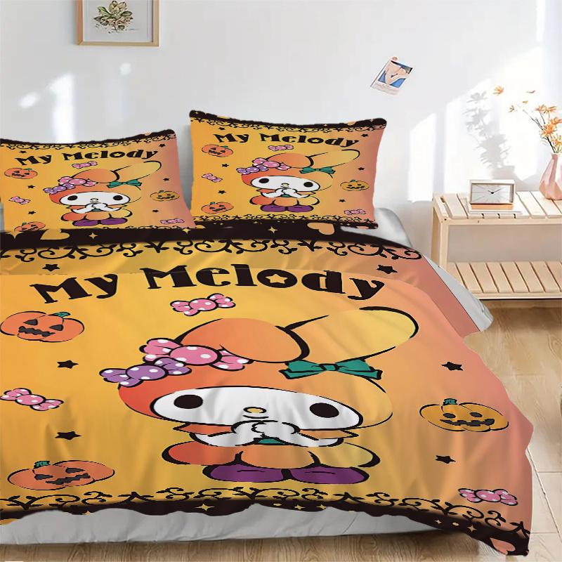 3pcs Cartoon Halloween My Melody Sanrio Quilt Set - Soft and Comfortable Bedroom, Guest Room and Dorm Decor Bedding Set 1 Quilt Cover + 2 Pi 135x200cm
3pcs Cartoon Halloween My Melody Sanrio Quilt Set - Soft and Comfortable Bedroom, Guest Room and Dorm Decor Bedding Set 1 Quilt Cover + 2 Pi 135x200cm