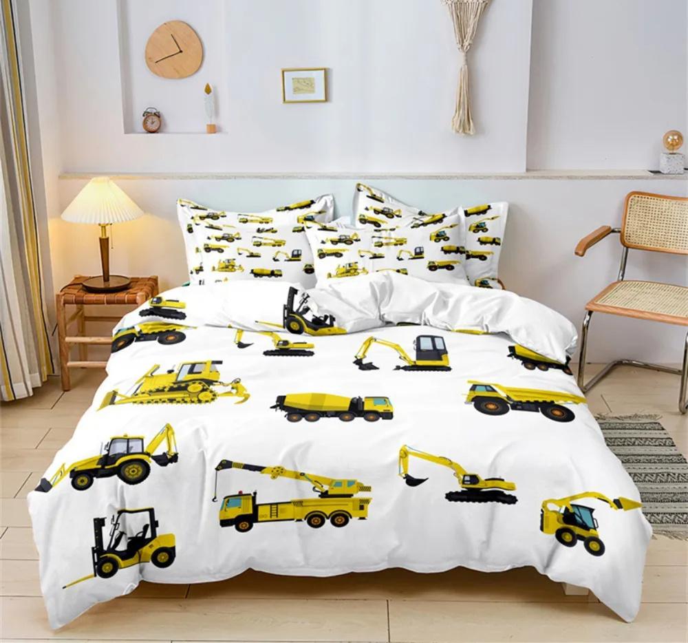 Carton Car Beding Set Construction Vehicles Warm Comforter Cover 3pcs Children Kids Machinery Truck Soft Polyester Soft Duvet Cover for Young Boys 135*200cm Eu-Single
Carton Car Beding Set Construction Vehicles Warm Comforter Cover 3pcs Children Kids Machinery Truck Soft Polyester Soft Duvet Cover for Young Boys 135*200cm Eu-Single