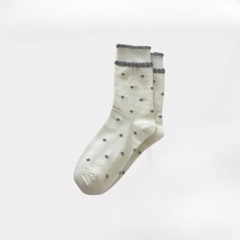Женские весенне-осенние винтажные носки-гольфы из чистого хлопка в горошек с кружевом 1 pair белый/серый
Женские весенне-осенние винтажные носки-гольфы из чистого хлопка в горошек с кружевом 1 pair белый/серый