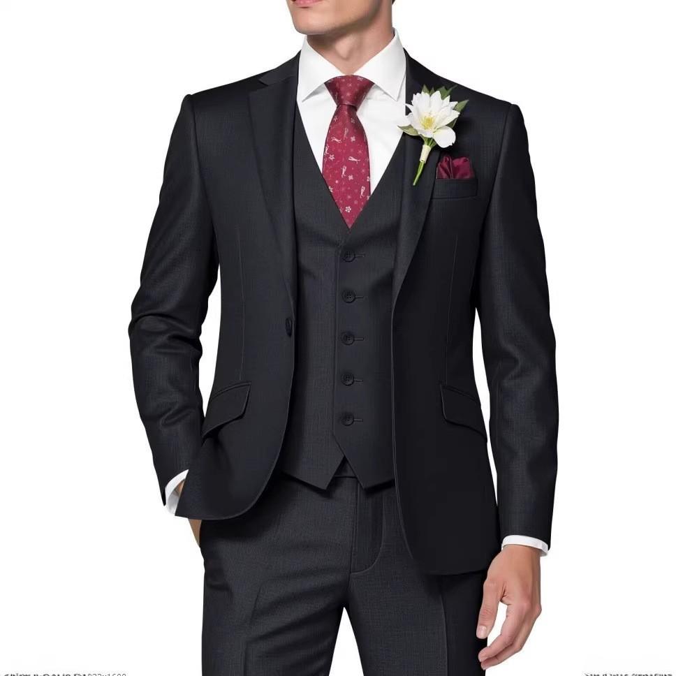 Чоловічі костюми-трійки Slim Fit Вечірні костюми для чоловіків Весільний костюм Літній піджак Жилет Штани Смокінг Комплект S чорний
Чоловічі костюми-трійки Slim Fit Вечірні костюми для чоловіків Весільний костюм Літній піджак Жилет Штани Смокінг Комплект S чорний