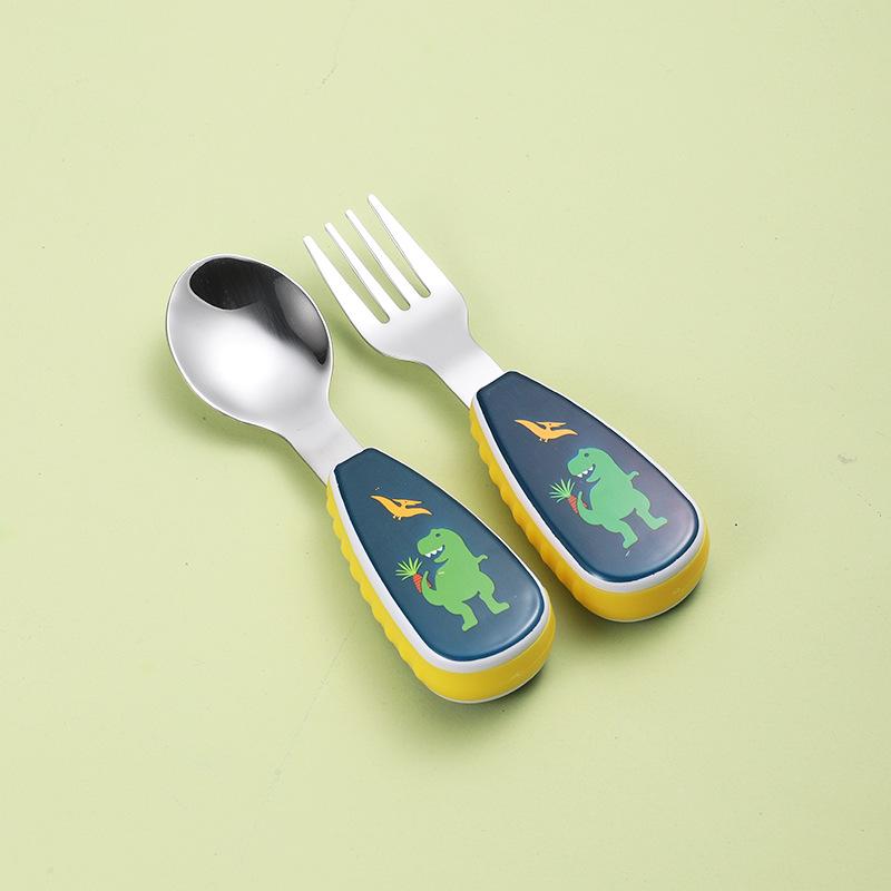 304 Stainless Steel Kids Cartoon Cutlery Set - Short Handle Spoon & Fork for Baby Training
304 Stainless Steel Kids Cartoon Cutlery Set - Short Handle Spoon & Fork for Baby Training