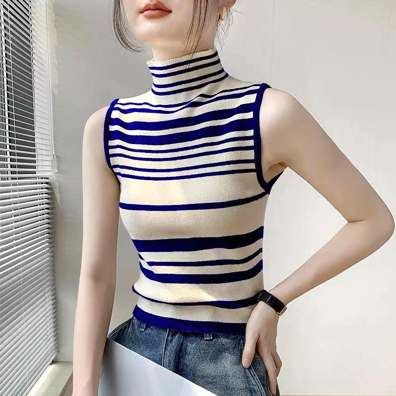 Полосатый трикотажный жилет без рукавов с высоким воротом, женский приталенный блейзер, внутренняя одежда, топ базового слоя с обычным плечом 2XL королевский синий
Полосатый трикотажный жилет без рукавов с высоким воротом, женский приталенный блейзер, внутренняя одежда, топ базового слоя с обычным плечом 2XL королевский синий