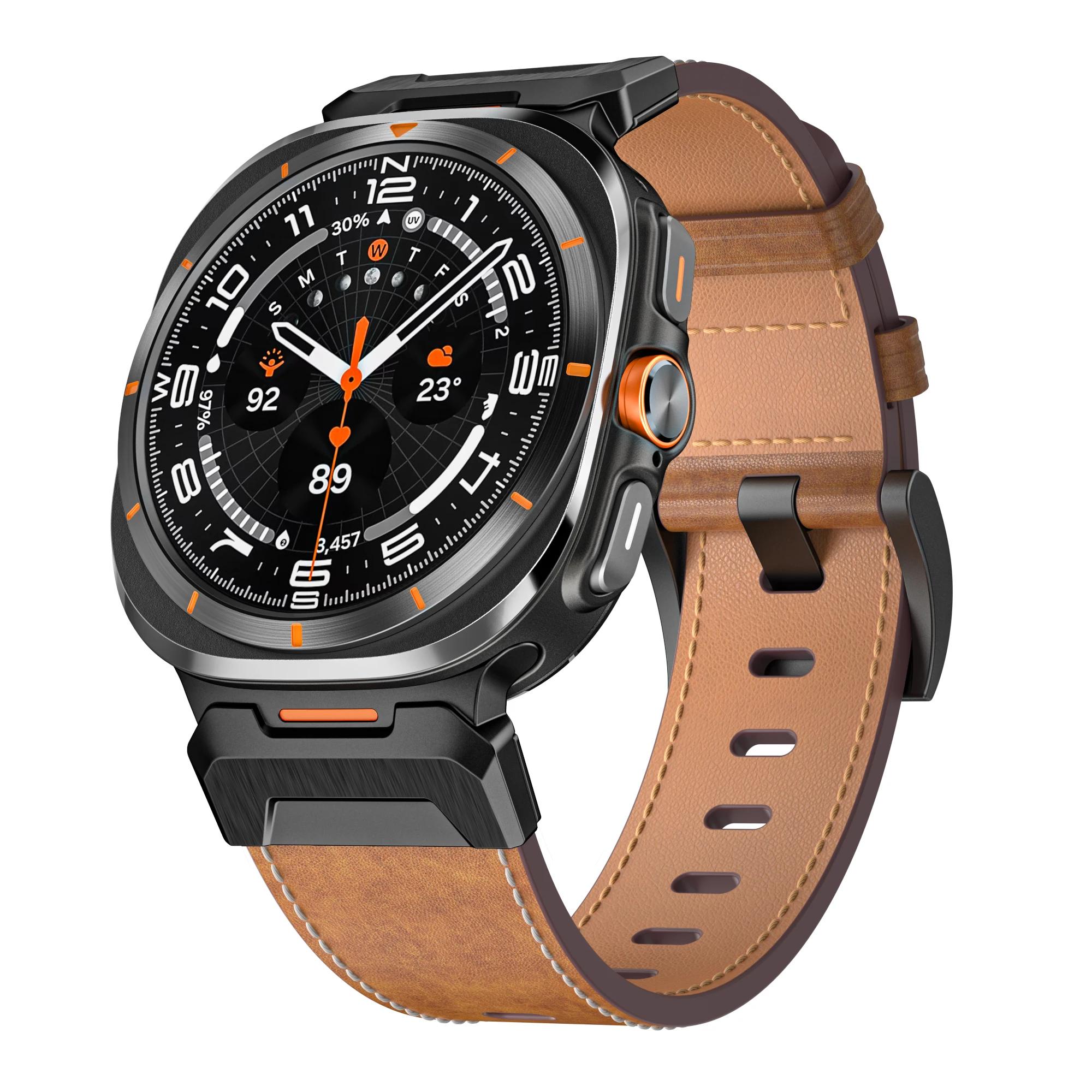 Mecha Leather+metal Band for Samsung Galaxy Watch Ultra 2025 47mm Stainless Steel Replacement Bracelet Galaxy Watch Ultra Correa Watch Ultra 2024/2025 коричневий
Mecha Leather+metal Band for Samsung Galaxy Watch Ultra 2025 47mm Stainless Steel Replacement Bracelet Galaxy Watch Ultra Correa Watch Ultra 2024/2025 коричневий