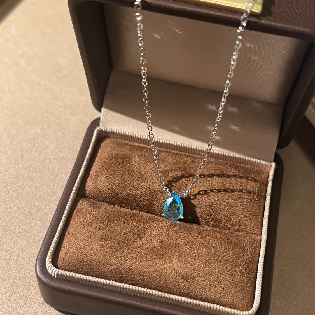 2026 Pop Blue Topaz Water Drop Necklace Female Cold Feeling Exquisite Summer Ice Through Design Collarbone Chain 45CM
2026 Pop Blue Topaz Water Drop Necklace Female Cold Feeling Exquisite Summer Ice Through Design Collarbone Chain 45CM