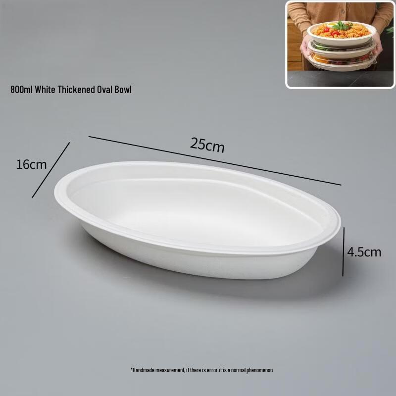 Disposable 800ml Elliptical Meal Prep Bowls - White, 100 Count
Disposable 800ml Elliptical Meal Prep Bowls - White, 100 Count