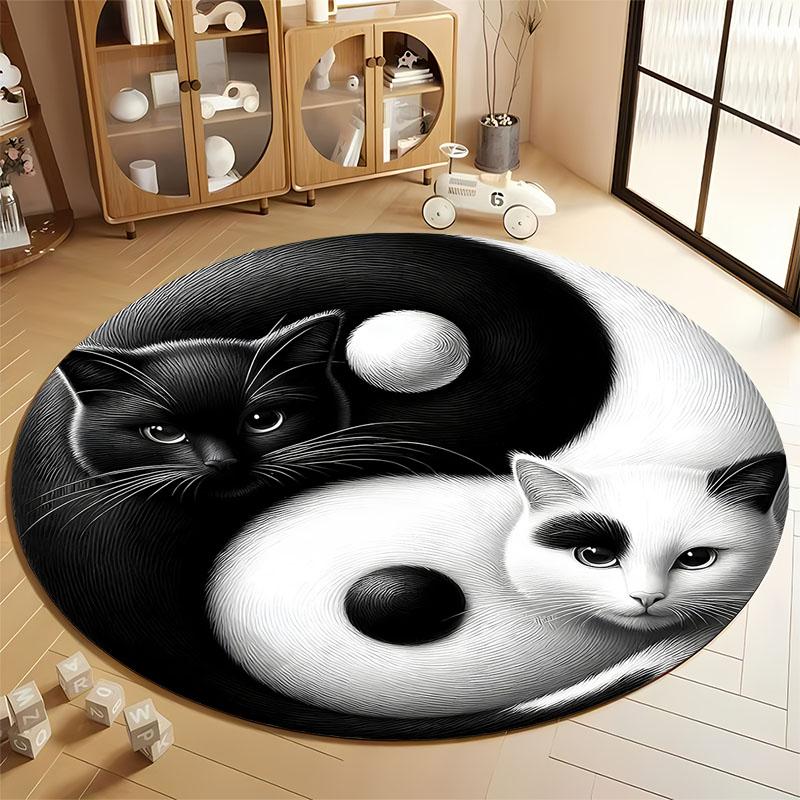 HD Yin Yang Cat Rug: Perfect for Peaceful Spaces round carpet for home sofa bedroom, gift mat for kids and adults Diameter 60cm
HD Yin Yang Cat Rug: Perfect for Peaceful Spaces round carpet for home sofa bedroom, gift mat for kids and adults Diameter 60cm