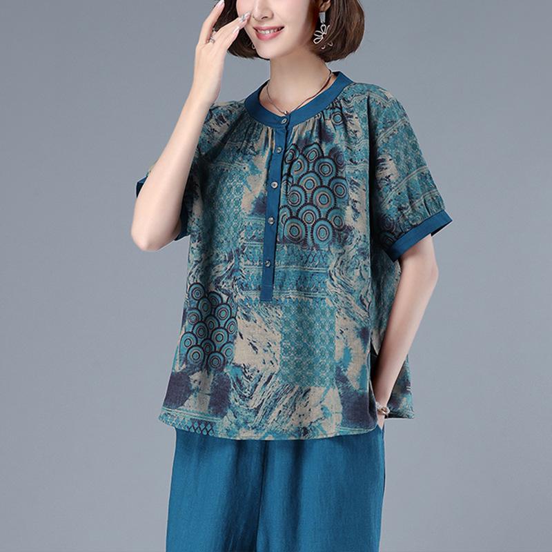 Summer Short Sleeve Loose T-Shirt for Plus Size Middle-Aged and Elderly Women - Fashionable 2025 Mom s Wear L (115-130 kg)
Summer Short Sleeve Loose T-Shirt for Plus Size Middle-Aged and Elderly Women - Fashionable 2025 Mom s Wear L (115-130 kg)