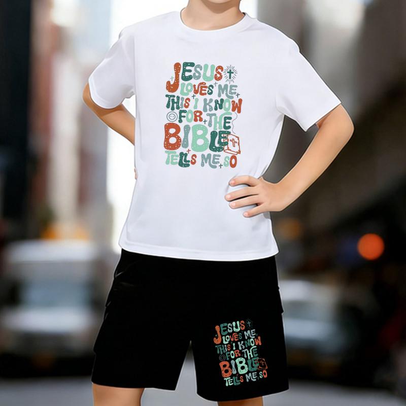 Boys 2 Piece Christian Children s Poem Printed Outfit, Short Sleeve T-Shirt and Shorts Set for Kids Age 5-14,White Sporty Casual Summer Clothes 13-14 Years білий
Boys 2 Piece Christian Children s Poem Printed Outfit, Short Sleeve T-Shirt and Shorts Set for Kids Age 5-14,White Sporty Casual Summer Clothes 13-14 Years білий