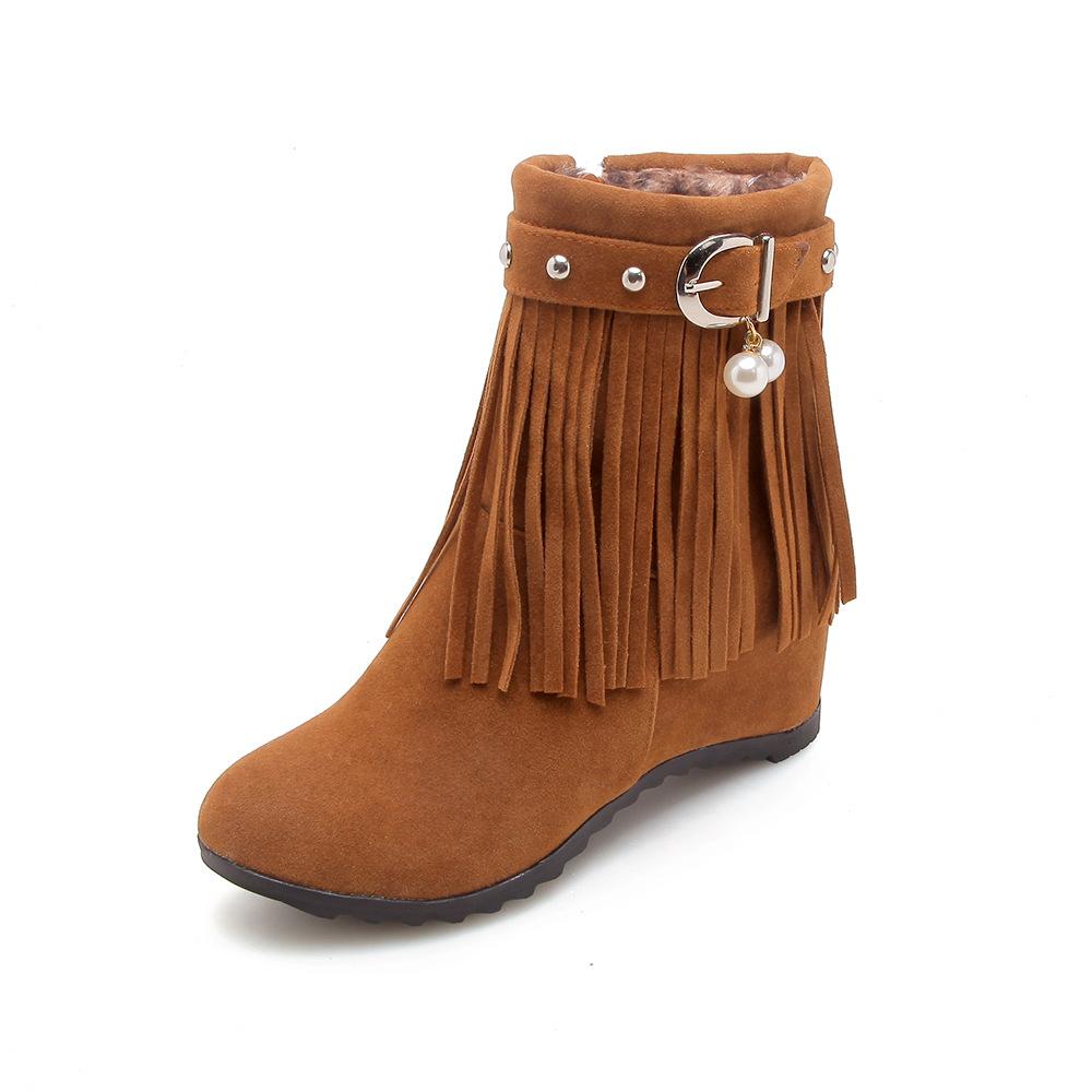 Женские короткие ботинки Осень Зима Новые Внутреннее увеличение высоты 6 см Высокие каблуки Модные кисточки Боковая молния Женские ботильоны Размер 34-43 43
Женские короткие ботинки Осень Зима Новые Внутреннее увеличение высоты 6 см Высокие каблуки Модные кисточки Боковая молния Женские ботильоны Размер 34-43 43