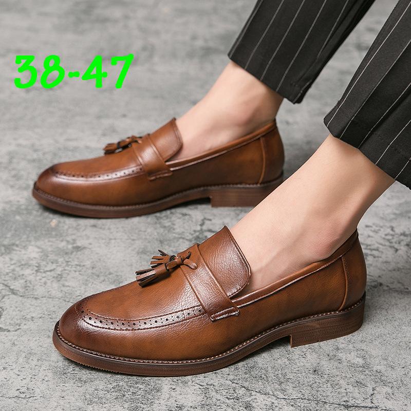 Foreign trade special 47 large size hairstylist fringed loafers men s beef tendon soles British casual leather shoes 38 чорний
Foreign trade special 47 large size hairstylist fringed loafers men s beef tendon soles British casual leather shoes 38 чорний