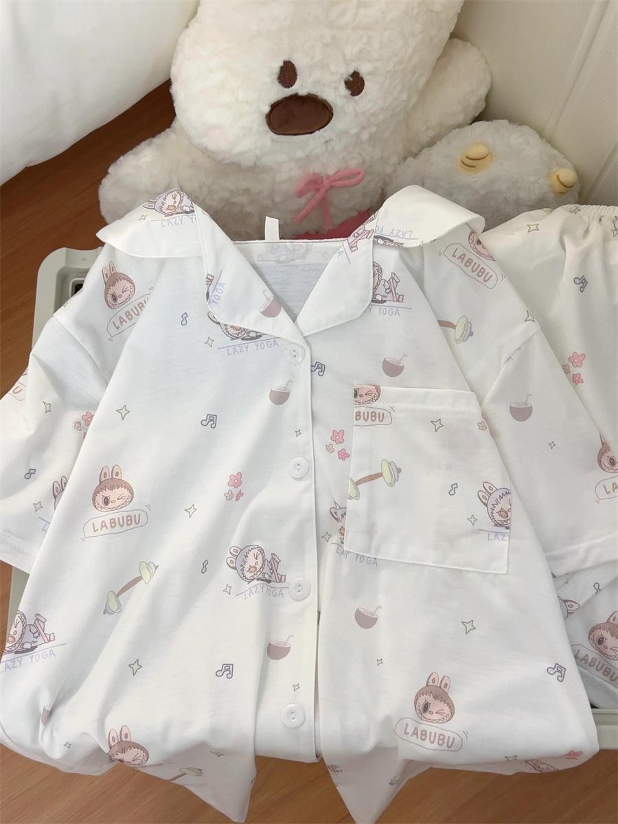 Internet celebrity new rabub pajamas women s summer short-sleeved shorts two-piece set soft cute lazy new girl loungewear S
Internet celebrity new rabub pajamas women s summer short-sleeved shorts two-piece set soft cute lazy new girl loungewear S