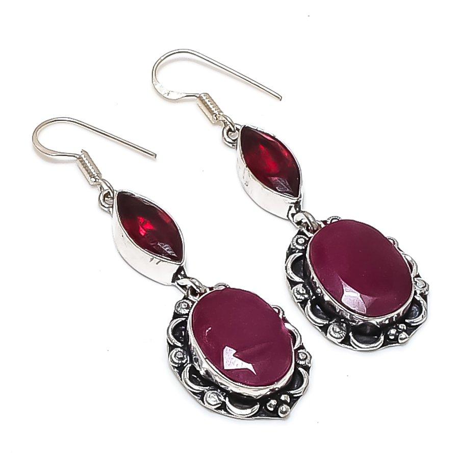 Рубин(Смоделированный), Гранат 925 стерлинговое серебро ювелирное изделие серьга 2,36 Q3t30
Рубин(Смоделированный), Гранат 925 стерлинговое серебро ювелирное изделие серьга 2,36 Q3t30