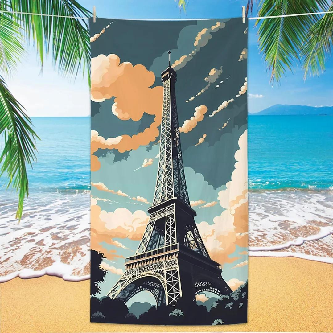 Eiffel Tower Beach Towel, Digital Printing Thin Quick-Dry Anti-Sand Microfiber Lightweight for Swim, Yoga, Travel, Gym, Gift W40*H60(CM)
Eiffel Tower Beach Towel, Digital Printing Thin Quick-Dry Anti-Sand Microfiber Lightweight for Swim, Yoga, Travel, Gym, Gift W40*H60(CM)