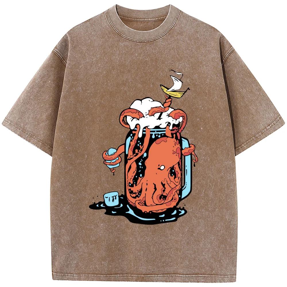 Cup and Octopus Printed Men s Short-Sleeved T-shirt Grams Of High-Quality Washed Old Tshirt Unisex Breathable Casual Tees 3XL
Cup and Octopus Printed Men s Short-Sleeved T-shirt Grams Of High-Quality Washed Old Tshirt Unisex Breathable Casual Tees 3XL