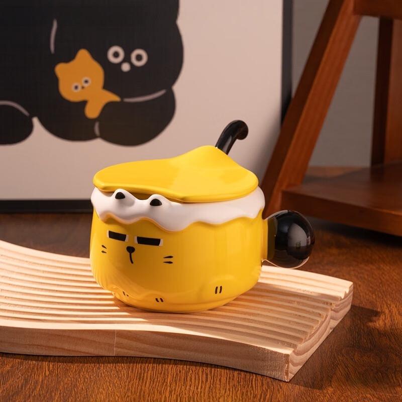Cute Cat Ceramic Mug with Lid and Spoon
Cute Cat Ceramic Mug with Lid and Spoon