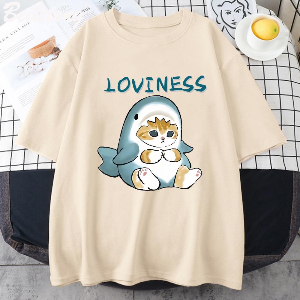 Loviness Кошка Акула Футболка Костюм Милые Девушки Футболка 100 Леди 2022 Лето Повседневные Тройники O-Neck Эстетический Короткий Рукав Принт
Loviness Кошка Акула Футболка Костюм Милые Девушки Футболка 100 Леди 2022 Лето Повседневные Тройники O-Neck Эстетический Короткий Рукав Принт