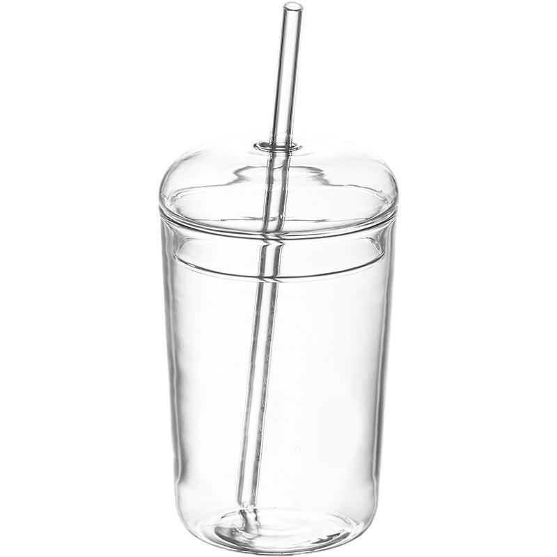Simple ins large-capacity water cup glass straw cup with lid juice beverage cup heat-resistant high borosilicate coffee cup 401-500ml прозорий
Simple ins large-capacity water cup glass straw cup with lid juice beverage cup heat-resistant high borosilicate coffee cup 401-500ml прозорий