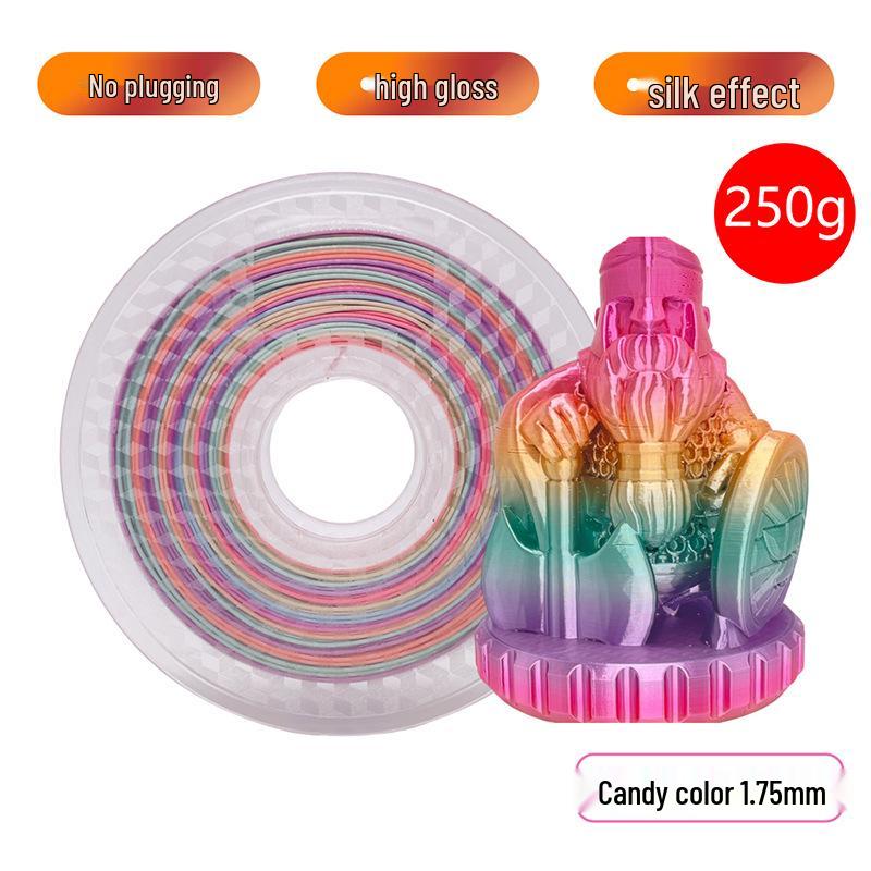Шелковый PLA Радужный Градиент Нить для 3D-принтера, Катушка 1 кг, 1,75 мм
Шелковый PLA Радужный Градиент Нить для 3D-принтера, Катушка 1 кг, 1,75 мм
