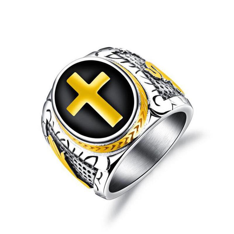 Meier European and american men s cross ring peace dove god s hand index finger ring no. 14
Meier European and american men s cross ring peace dove god s hand index finger ring no. 14