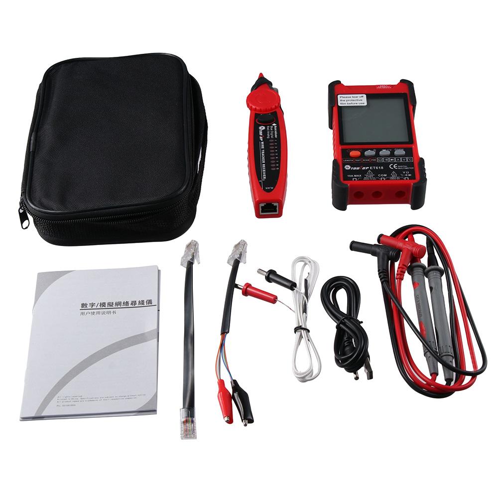 Тестер сетевого кабеля для CAT5/CAT6/местоположение места повреждения/измерение длины/тестер цепи Poe 
Тестер сетевого кабеля для CAT5/CAT6/местоположение места повреждения/измерение длины/тестер цепи Poe