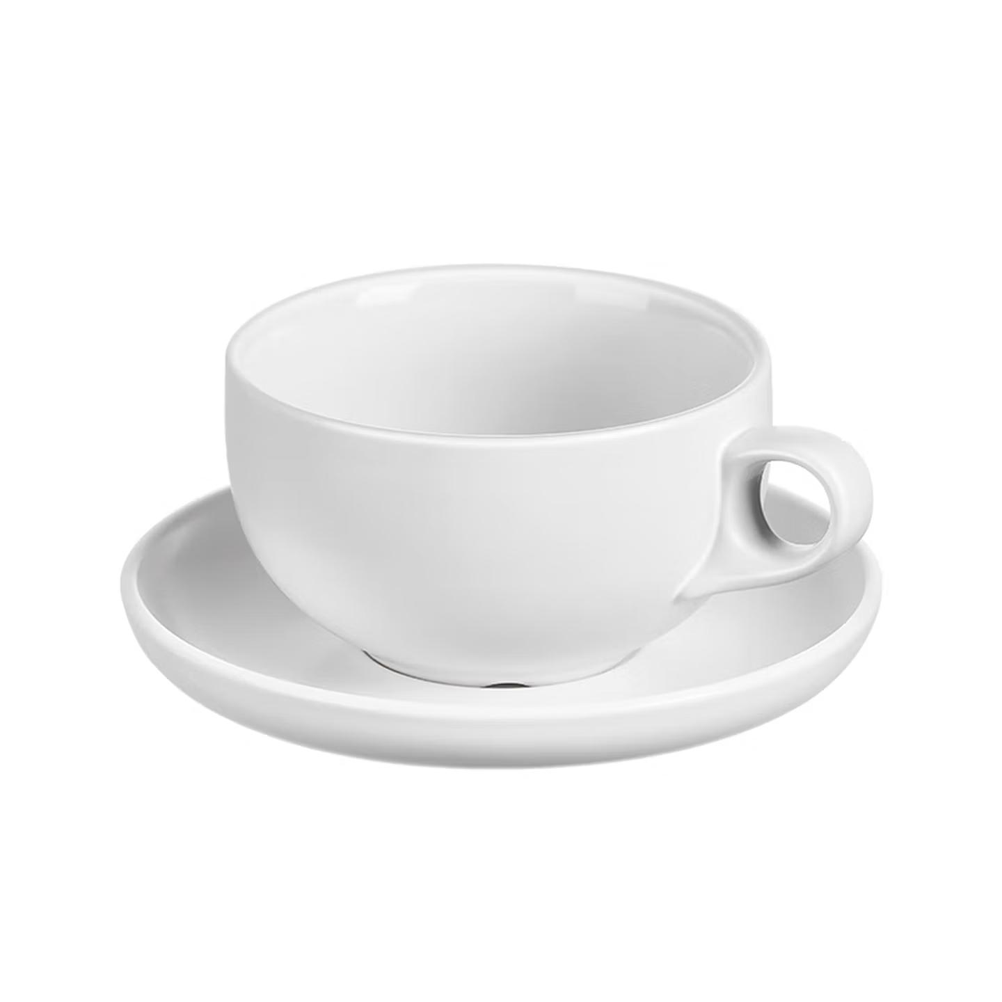 SIMELO Ceramic Coffee Cup, Latte Art Cup, Iced Coffee Cup, Large Diameter Cup And Saucer Set in Blue Mountain White білий
SIMELO Ceramic Coffee Cup, Latte Art Cup, Iced Coffee Cup, Large Diameter Cup And Saucer Set in Blue Mountain White білий