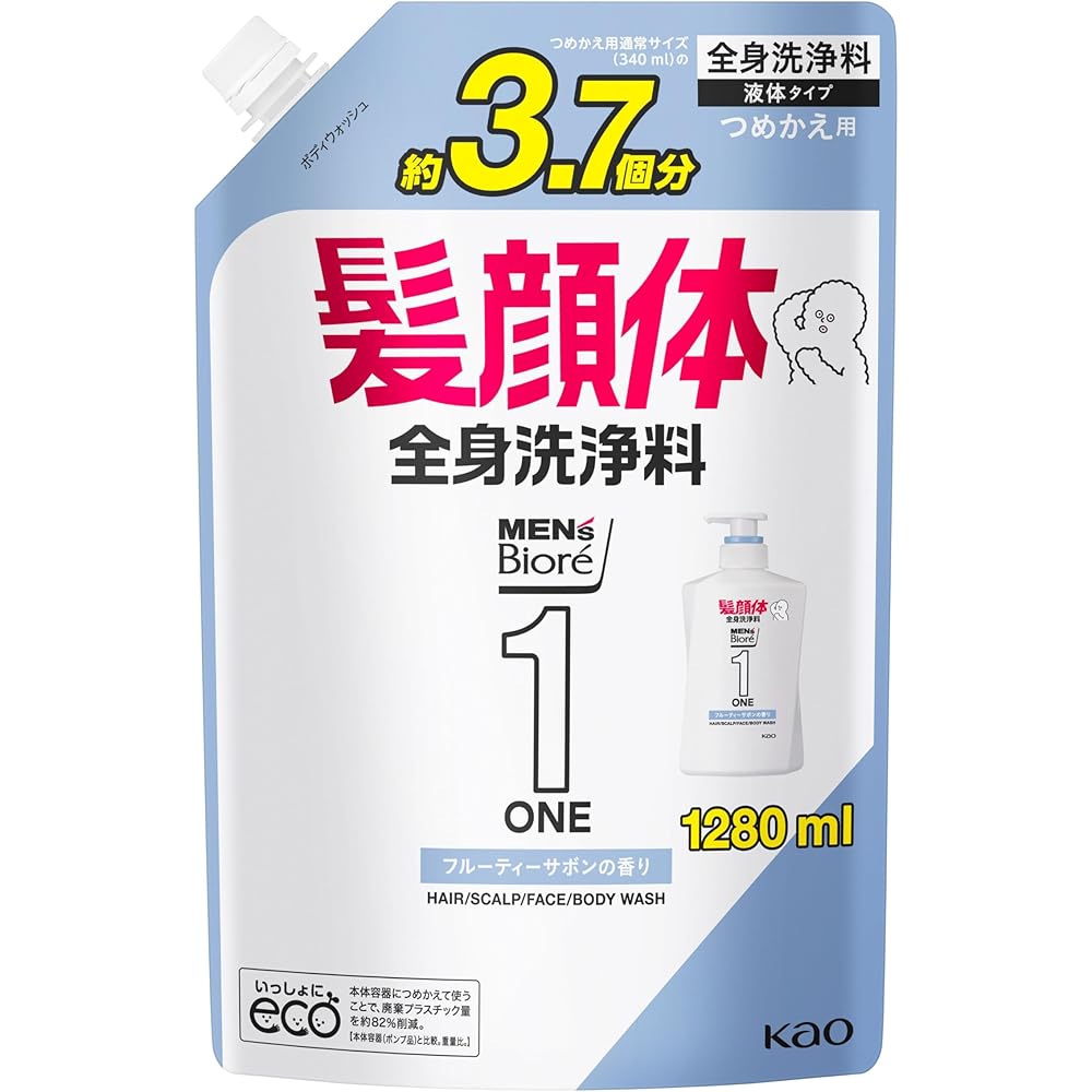 Men s Biore One All-in-One Body Wash Refill 1280ml Fruity Soap Scent
Men s Biore One All-in-One Body Wash Refill 1280ml Fruity Soap Scent