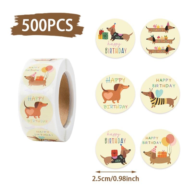 500pcs/roll Gift Wrap Tags Sausage Dog Birthday Circular Stickers Gift Label Stickers DIY Craft Happy Birthday Party Supplies
500pcs/roll Gift Wrap Tags Sausage Dog Birthday Circular Stickers Gift Label Stickers DIY Craft Happy Birthday Party Supplies