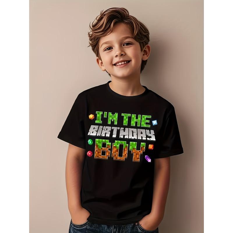 European sizes One-Piece Birthday Boy Vintage Pixel Graphic T-Shirt - Arcade Party Outfit 164cm чорний
European sizes One-Piece Birthday Boy Vintage Pixel Graphic T-Shirt - Arcade Party Outfit 164cm чорний