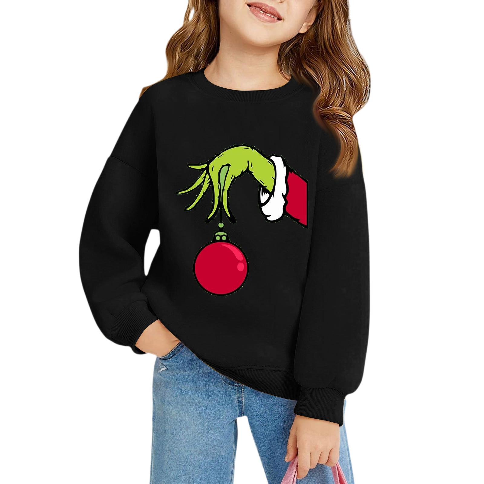 Різдвяні дівчачі пуловери з круглим вирізом для дітей, дитячі топи з принтом 160 чорний
Різдвяні дівчачі пуловери з круглим вирізом для дітей, дитячі топи з принтом 160 чорний