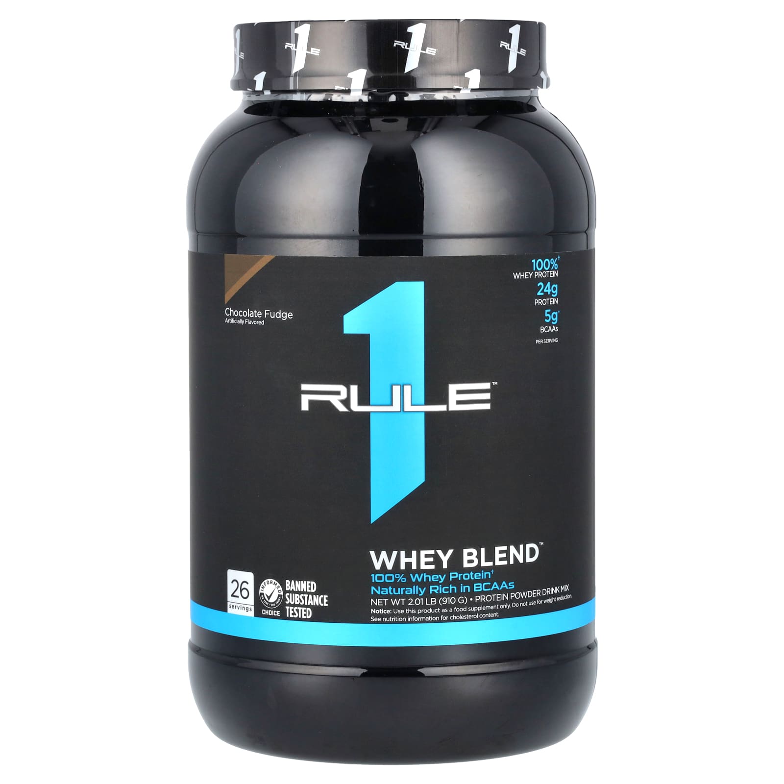 Rule One Proteins, Whey Blend, Protein Powder Drink Mix, Fudge Chocolate, 2.01 lb (910 g)
Rule One Proteins, Whey Blend, Protein Powder Drink Mix, Fudge Chocolate, 2.01 lb (910 g)