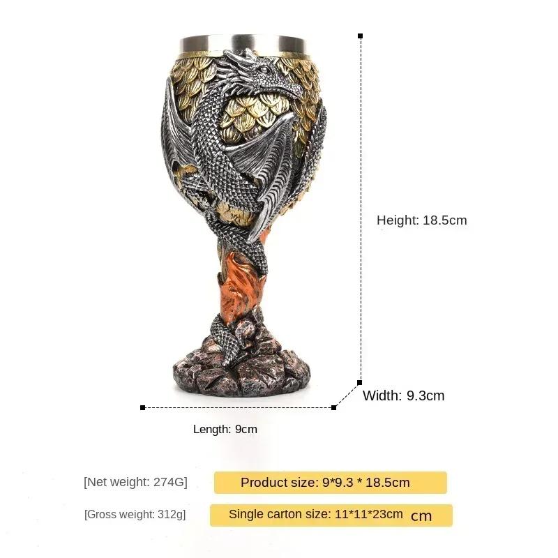 Creative 3D Dragon Beer Cup Resin 304 Stainless Steel Gothic Wine Goblet Viking Medieval Tankard Mugs Bar Decoration Men s Gift 200-600ml
Creative 3D Dragon Beer Cup Resin 304 Stainless Steel Gothic Wine Goblet Viking Medieval Tankard Mugs Bar Decoration Men s Gift 200-600ml
