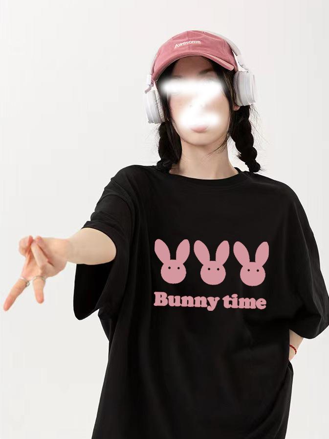 2025 new short-sleeved t-shirt women s summer new loose niche Harajuku style rabbit print loose and thin top M (up to 50 kg) чорний
2025 new short-sleeved t-shirt women s summer new loose niche Harajuku style rabbit print loose and thin top M (up to 50 kg) чорний