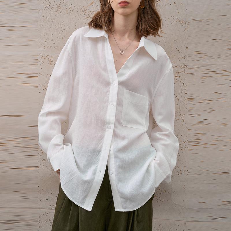 Women s Lightweight Pure Linen Long Sleeve Cardigan Shirt - Minimalist, Solid Color, Loose Fit, Summer Lapel Style Extra Large
Women s Lightweight Pure Linen Long Sleeve Cardigan Shirt - Minimalist, Solid Color, Loose Fit, Summer Lapel Style Extra Large