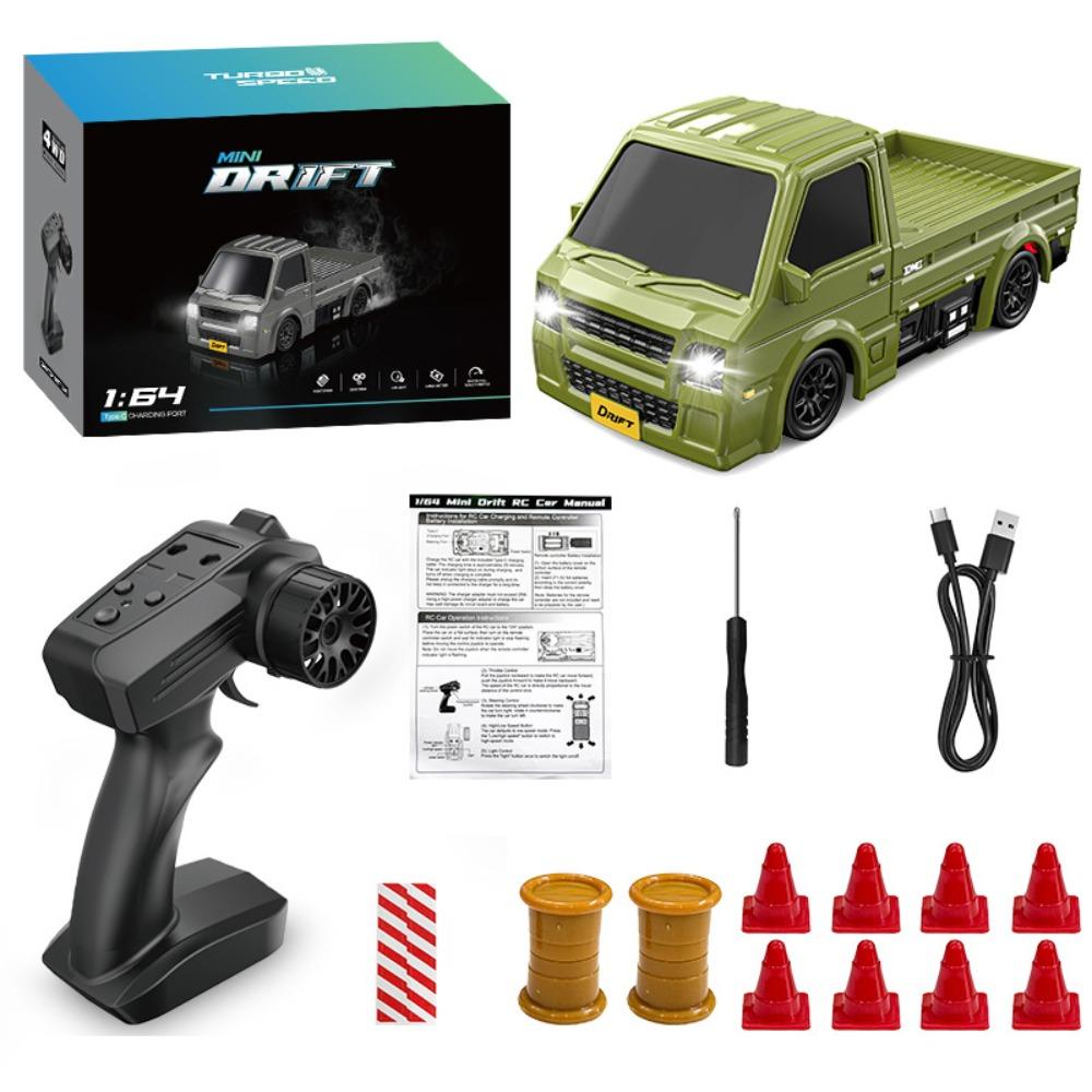 2.4G RC Drift Car 4WD Mini RC Car High Quality 1:64 RC Truck Desktop Racing Toy
2.4G RC Drift Car 4WD Mini RC Car High Quality 1:64 RC Truck Desktop Racing Toy