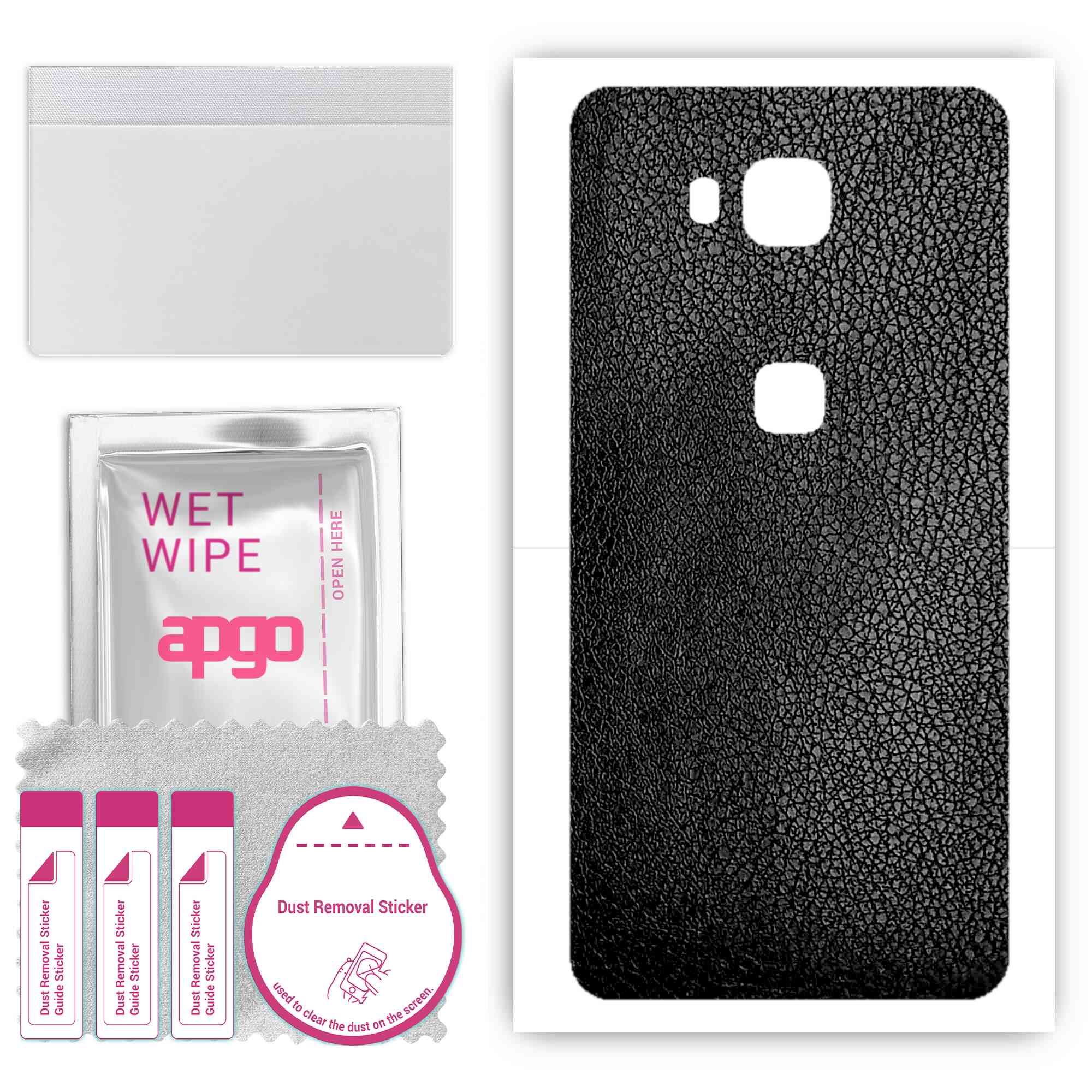 apgo Protective Skin Sticker for the back compatible with Honor X5, Wrap Film, Foil, Vinyl - Pattern Black Leather
apgo Protective Skin Sticker for the back compatible with Honor X5, Wrap Film, Foil, Vinyl - Pattern Black Leather