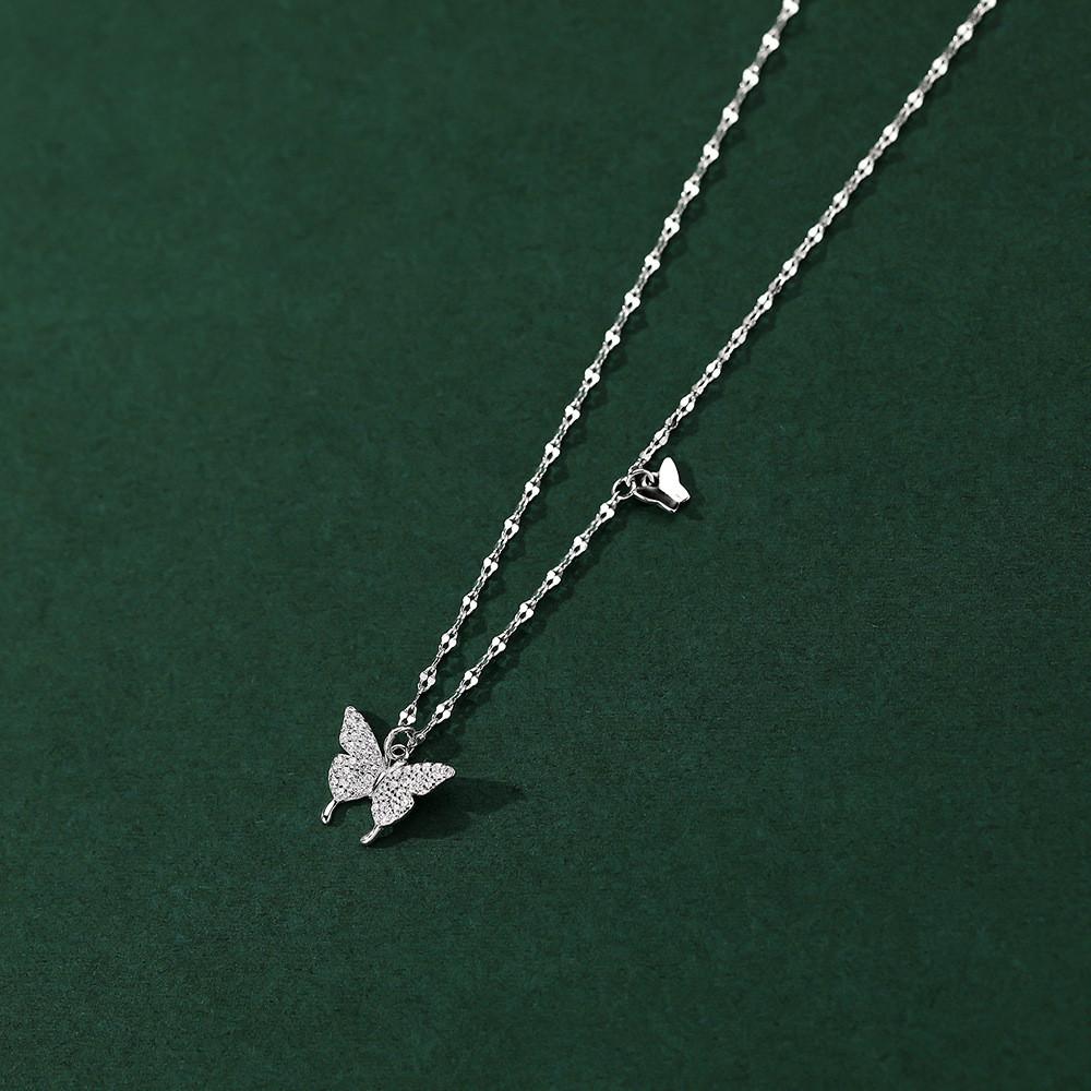 925 Sterling Silver Sparkling Zircon Butterfly Pendant Necklace Clavicle Chain for Women Light Iuxury Fashion Jewelry Gift 45cm срібний
925 Sterling Silver Sparkling Zircon Butterfly Pendant Necklace Clavicle Chain for Women Light Iuxury Fashion Jewelry Gift 45cm срібний
