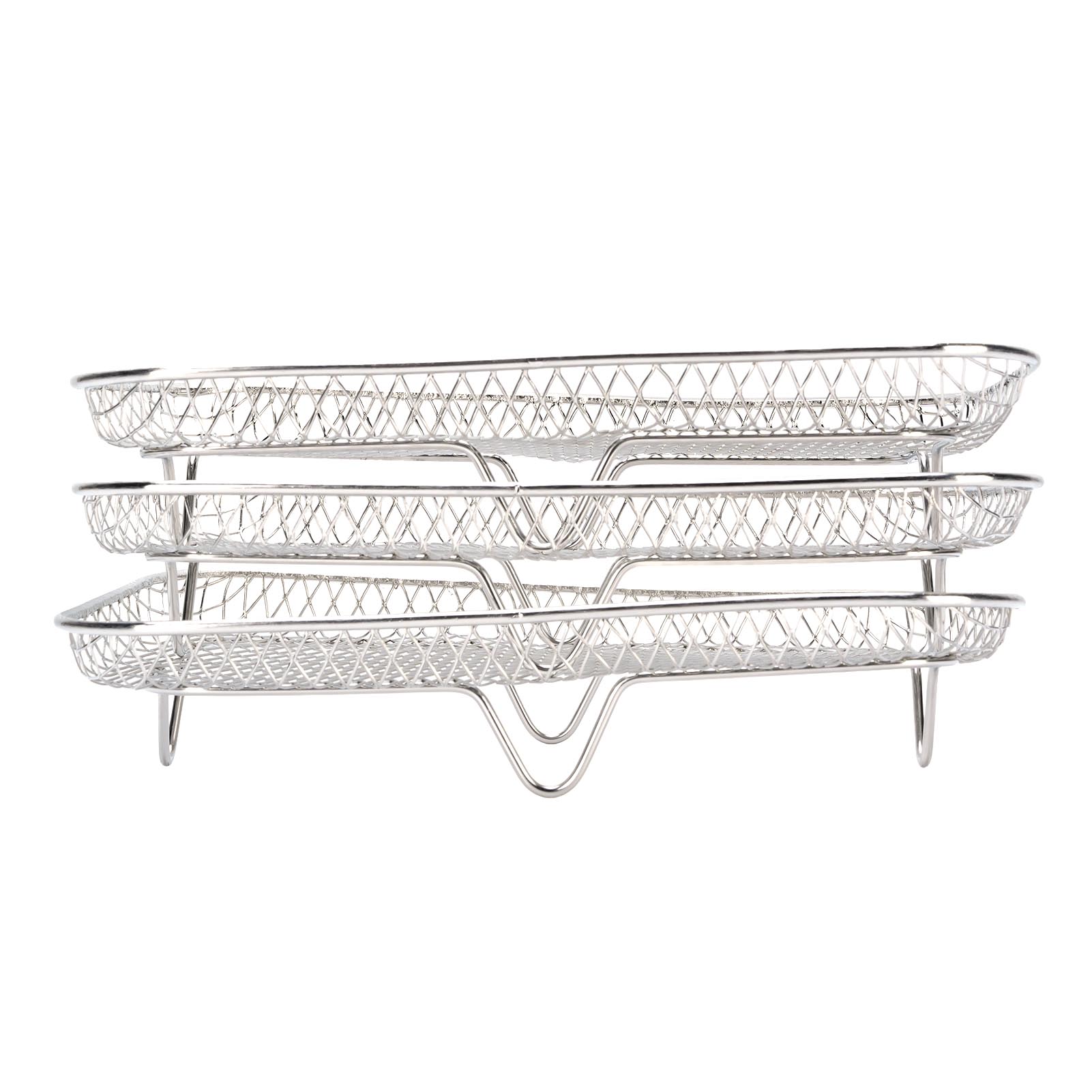 3PCS Fryer Rack Set 304 Stainless Steel Stackable Multi Layer Rectangular Dishwasher Safe Fryer Basket Tray for Fryer Accessories
3PCS Fryer Rack Set 304 Stainless Steel Stackable Multi Layer Rectangular Dishwasher Safe Fryer Basket Tray for Fryer Accessories