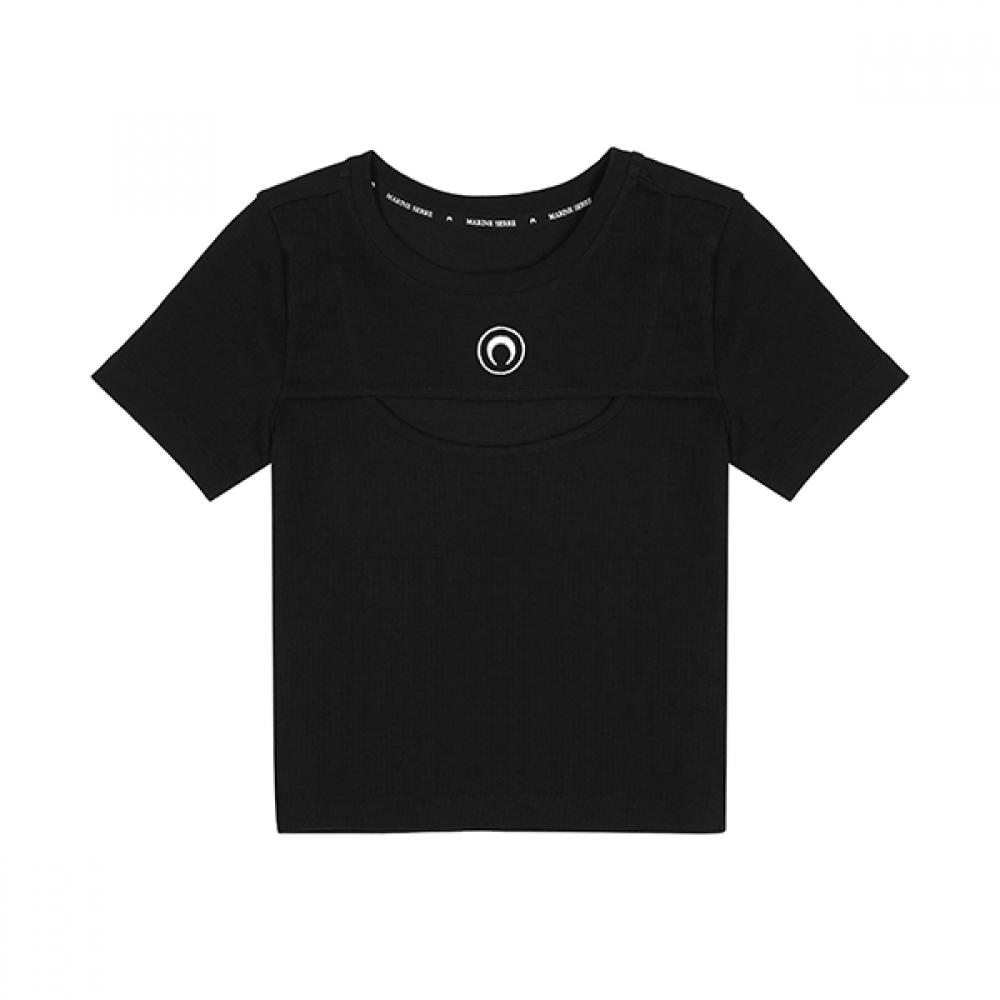 Marincer Wtt023a Cjer0011 Bk99 Moon Logo Embroidery Cutout Women S Short Sleeve Tee WTT023A CJER0011 BK99 (S)
Marincer Wtt023a Cjer0011 Bk99 Moon Logo Embroidery Cutout Women S Short Sleeve Tee WTT023A CJER0011 BK99 (S)