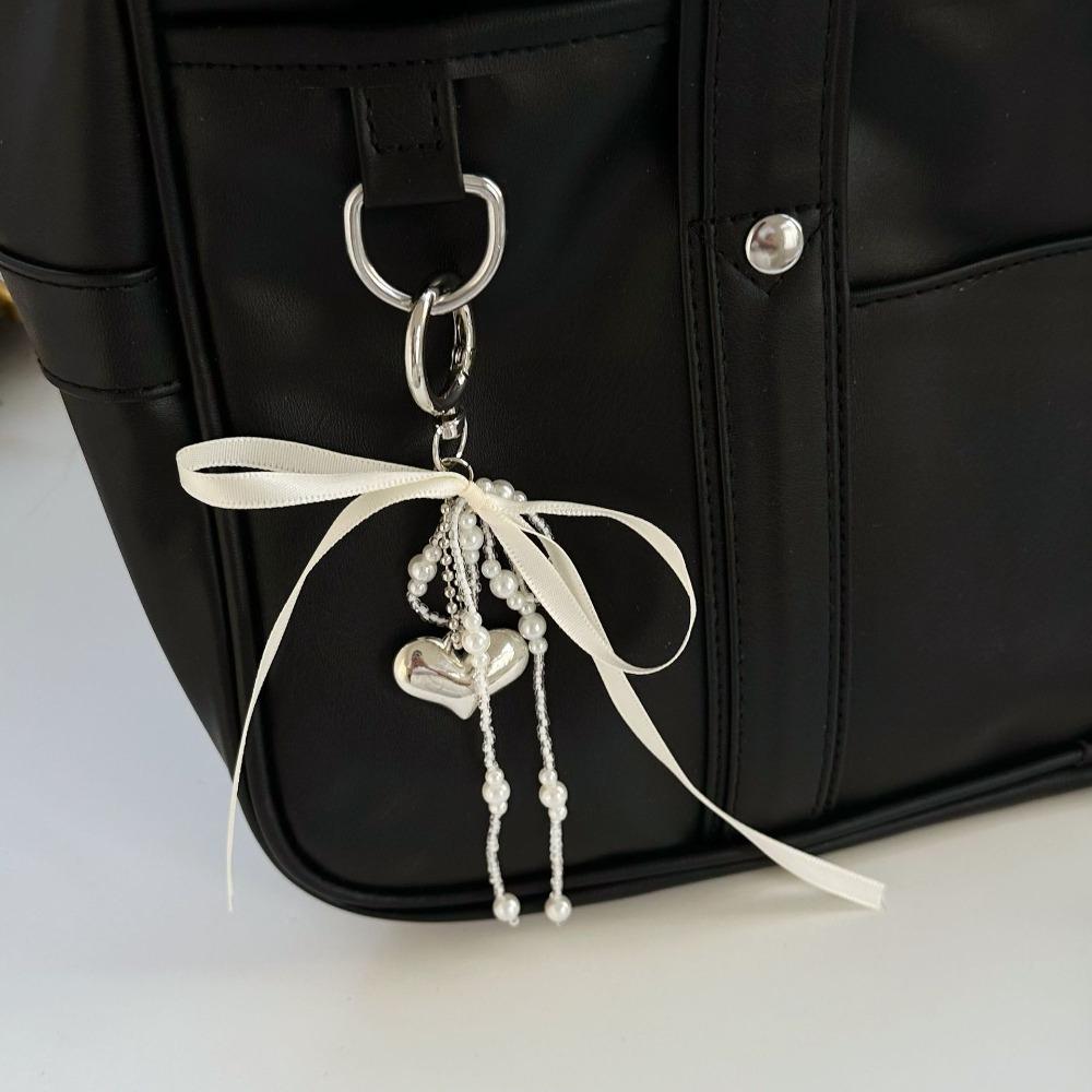 Zinc Zinc Alloy Ribbon Beaded Keychain Heart Y2k Bag Pendant Versatile Pearl Bow Key Ring Women
Zinc Zinc Alloy Ribbon Beaded Keychain Heart Y2k Bag Pendant Versatile Pearl Bow Key Ring Women