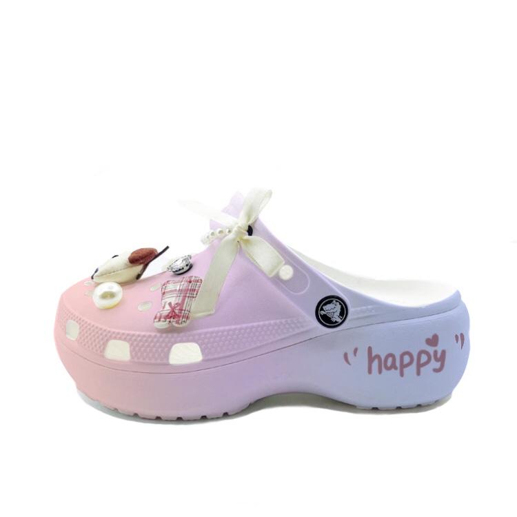 Crocs Classic Platform Clog Colourful Hi Bear Beach Girl School Style EVA Hole Shoes for Men and Women Purple Pink Blue 34-35
Crocs Classic Platform Clog Colourful Hi Bear Beach Girl School Style EVA Hole Shoes for Men and Women Purple Pink Blue 34-35